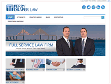 Tablet Screenshot of perrydraperlaw.com
